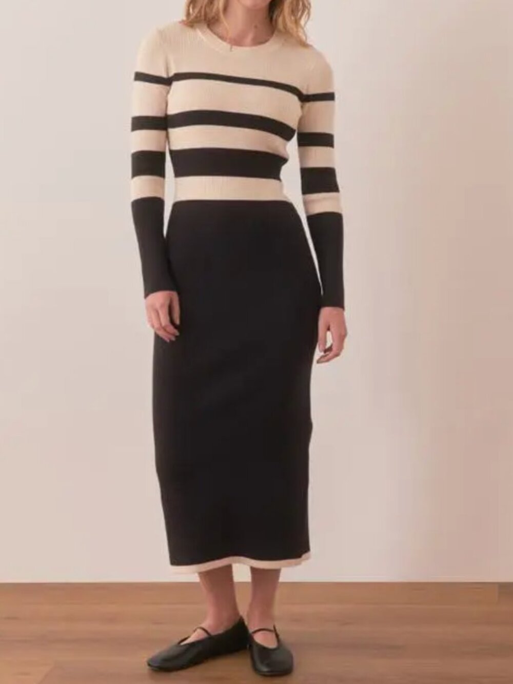 Marine‎ Layer Lexi Stripe Ribbed Sweater Dress Womens Medium